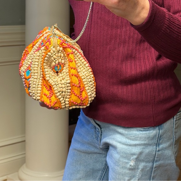 Boho Style Beaded Clutch with Chain Strap Multicolor: NWT’s - Picture 5 of 13